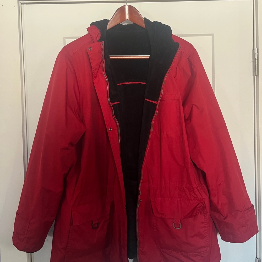 Red Hooded Jacket